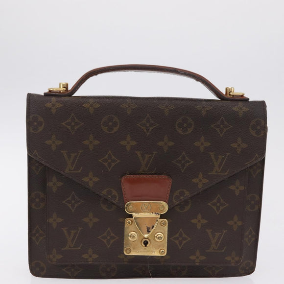 LOUIS VUITTON Monogram Business Bag Leather 4 Set LV Auth bs37527