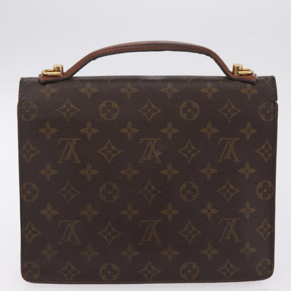 LOUIS VUITTON Monogram Business Bag Leather 4 Set LV Auth bs37527