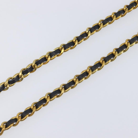 CHANEL Necklace Metal Gold Tone CC Auth bs37528