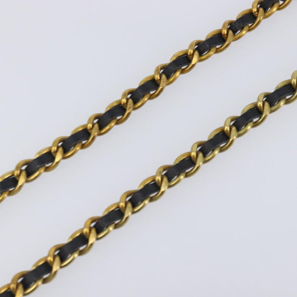 CHANEL Necklace Metal Gold Tone CC Auth bs37528