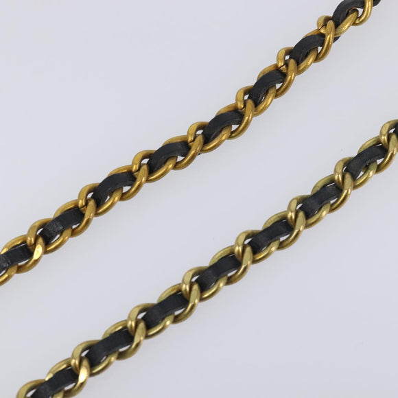 CHANEL Necklace Metal Gold Tone CC Auth bs37528