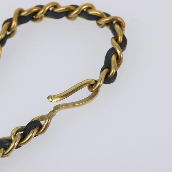 CHANEL Necklace Metal Gold Tone CC Auth bs37528