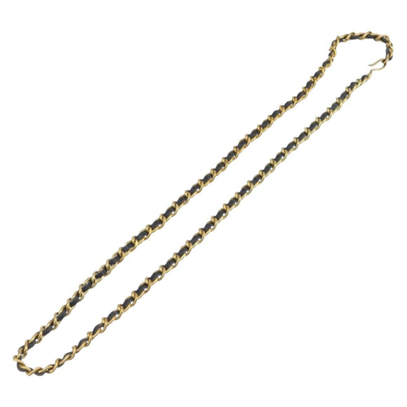 CHANEL Necklace Metal Gold Tone CC Auth bs37528