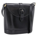 Saint Laurent Shoulder Bag Leather Black Gold Auth bs37531-1