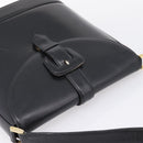 Saint Laurent Shoulder Bag Leather Black Gold Auth bs37531-6