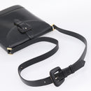 Saint Laurent Shoulder Bag Leather Black Gold Auth bs37531-7