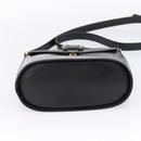 Saint Laurent Shoulder Bag Leather Black Gold Auth bs37531-9