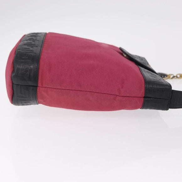 Gianni Versace Shoulder Bag Canvas Pink Gold Auth bs37533