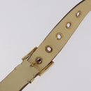 PRADA Shoulder Bag Leather Ivory Gold Auth bs37534-15