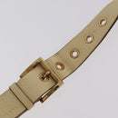 PRADA Shoulder Bag Leather Ivory Gold Auth bs37534-16