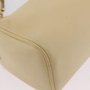 PRADA Shoulder Bag Leather Ivory Gold Auth bs37534-17