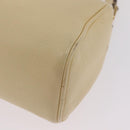 PRADA Shoulder Bag Leather Ivory Gold Auth bs37534-18