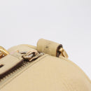 PRADA Shoulder Bag Leather Ivory Gold Auth bs37534-21