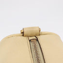 PRADA Shoulder Bag Leather Ivory Gold Auth bs37534-22