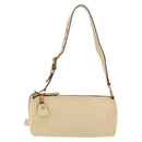 PRADA Shoulder Bag Leather Ivory Gold Auth bs37534-13