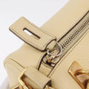 PRADA Shoulder Bag Leather Ivory Gold Auth bs37534-24