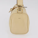 PRADA Shoulder Bag Leather Ivory Gold Auth bs37534-4