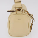 PRADA Shoulder Bag Leather Ivory Gold Auth bs37534-5