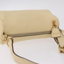 PRADA Shoulder Bag Leather Ivory Gold Auth bs37534-7