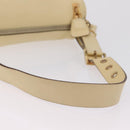 PRADA Shoulder Bag Leather Ivory Gold Auth bs37534-8