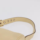 PRADA Shoulder Bag Leather Ivory Gold Auth bs37534-14