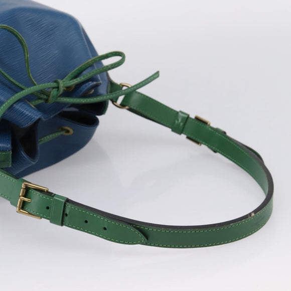 LOUIS VUITTON Epi Noe Shoulder Bag Bicolor Green Blue M44044 LV Auth bs37535