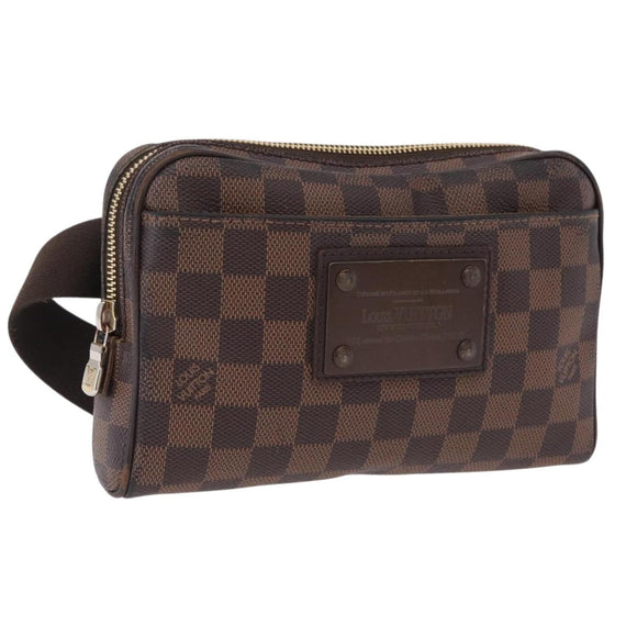 LOUIS VUITTON Damier Ebene Bum Bag Brooklyn Waist bag N41101 LV Auth bs37537