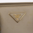 PRADA Hand Bag Saffiano Beige Gold Auth bs37538-19