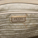 PRADA Hand Bag Saffiano Beige Gold Auth bs37538-20