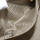 PRADA Hand Bag Saffiano Beige Gold Auth bs37538-25