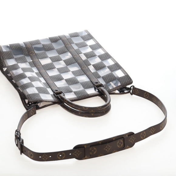 LOUIS VUITTON Monogram Chess Sac Plat Hand Bag 2way M20866 LV Auth bs37539A