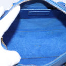 Saint Laurent Baby Duffel Hand Bag Leather 2way Blue Gold Auth bs37540-19