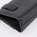Salvatore Ferragamo Vala Chain Bag Leather Embossed Black Gold Auth bs37541-17
