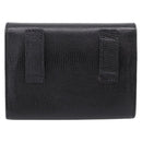 Salvatore Ferragamo Vala Chain Bag Leather Embossed Black Gold Auth bs37541-2