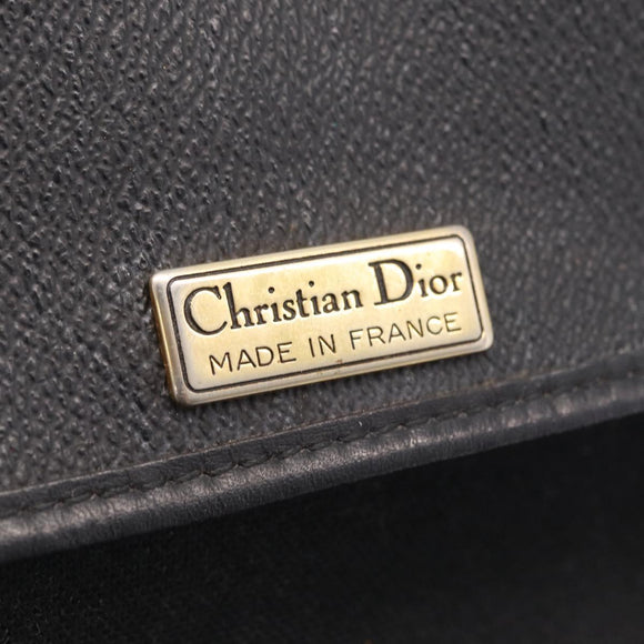 Christian Dior Honeycomb Shoulder Bag PVC Black Gold Auth bs37542