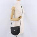Christian Dior Honeycomb Shoulder Bag PVC Black Gold Auth bs37542-24