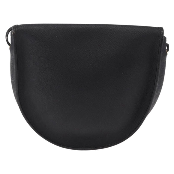 Christian Dior Honeycomb Shoulder Bag PVC Black Gold Auth bs37542