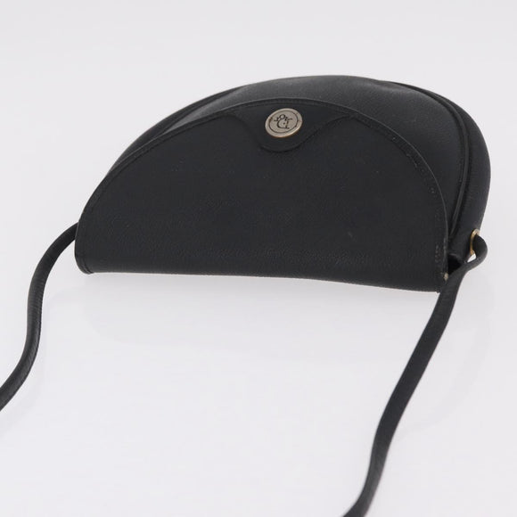 Christian Dior Honeycomb Shoulder Bag PVC Black Gold Auth bs37542