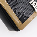 BURBERRY Chain Shoulder Bag Leather Sequins Black Silver Auth bs37543V-15