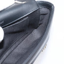 BURBERRY Chain Shoulder Bag Leather Sequins Black Silver Auth bs37543V-21