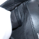 BURBERRY Chain Shoulder Bag Leather Sequins Black Silver Auth bs37543V-24