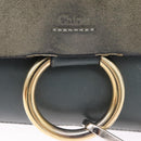 Chloe Fay Shoulder Bag Leather Suede Gray Gold Auth bs37545-19
