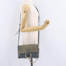 Chloe Fay Shoulder Bag Leather Suede Gray Gold Auth bs37545-30