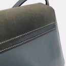 Chloe Fay Shoulder Bag Leather Suede Gray Gold Auth bs37545-4