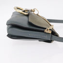 Chloe Fay Shoulder Bag Leather Suede Gray Gold Auth bs37545-5