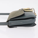 Chloe Fay Shoulder Bag Leather Suede Gray Gold Auth bs37545-6