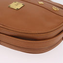 MCM Shoulder Bag Leather Beige Gold Auth bs37546-18