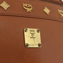 MCM Shoulder Bag Leather Beige Gold Auth bs37546-12