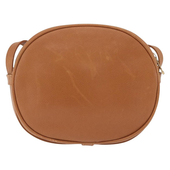 MCM Shoulder Bag Leather Beige Gold Auth bs37546