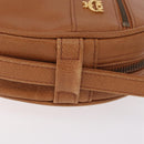 MCM Shoulder Bag Leather Beige Gold Auth bs37546-5